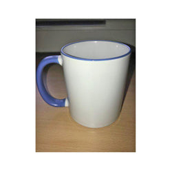 Personalised Photo Mug Mid Blue Rim and Handle(11oz) - whitworthprints