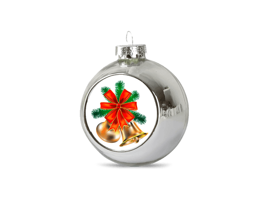 Personalised christmas bauble - Silver - whitworthprints