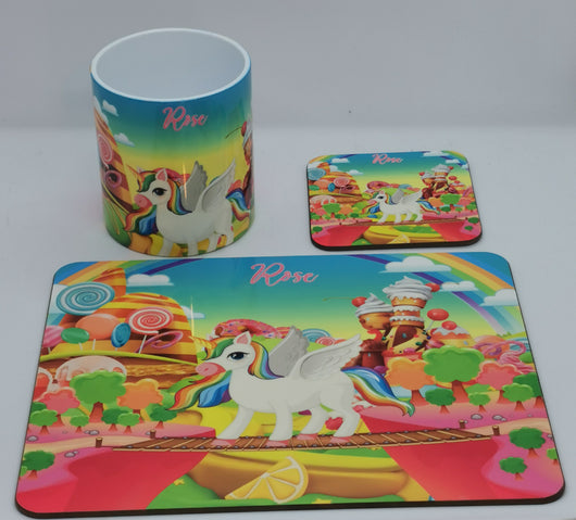 Unicorn in Candy land diner set
