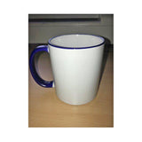 Personalised Photo Mug Dark Blue Rim and Handle(11oz) - whitworthprints