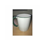 Personalised Photo Mug Dark Green Rim and Handle(11oz) - whitworthprints