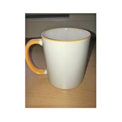Personalised Photo Mug light orange Rim and Handle(11oz) - whitworthprints