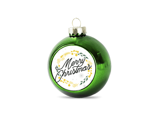 Personalised christmas bauble - green - whitworthprints