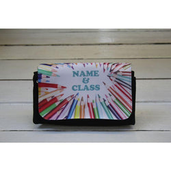 Personalised Black Canvas Pencil Case. - whitworthprints