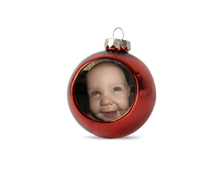 Personalised christmas bauble - red - whitworthprints