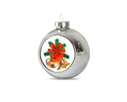 Personalised christmas bauble - Silver - whitworthprints